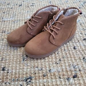 Cat & Jack Brown Boots with Red Accents